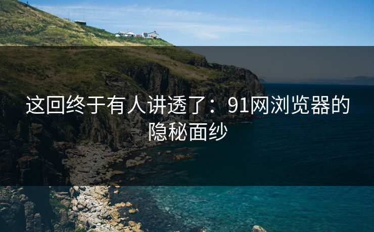 这回终于有人讲透了：91网浏览器的隐秘面纱