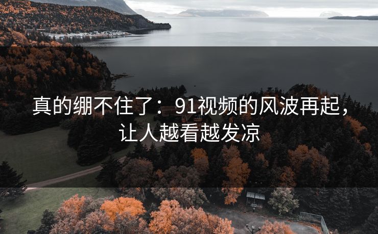 真的绷不住了：91视频的风波再起，让人越看越发凉